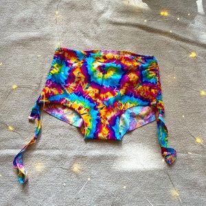 K.Deer Neon Tie Dye Booty Shorts